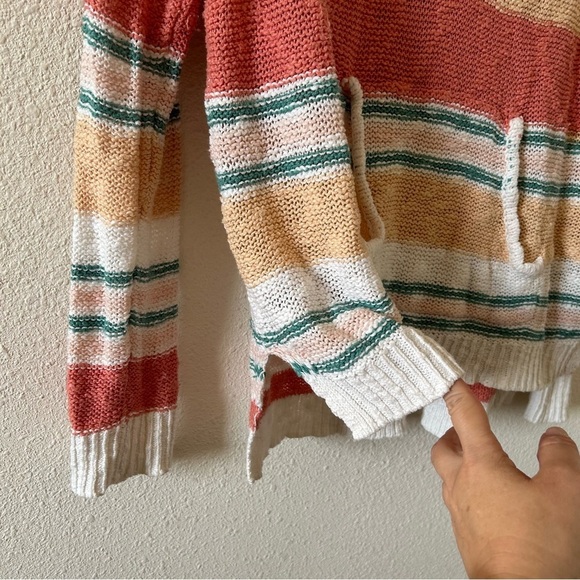 Roxy Women’s Knit Pull Over Hoodie Small Beachy Vacation surf Coverup Cruise - Picture 4 of 13